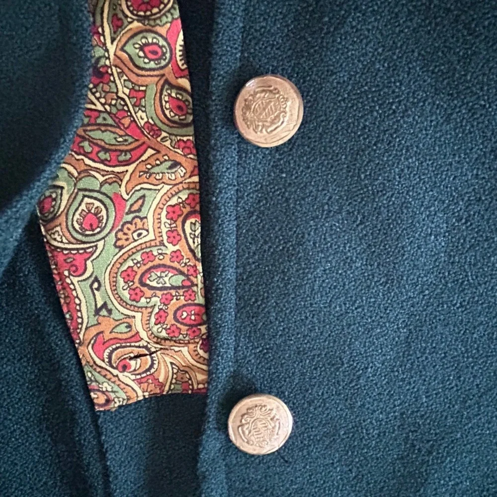 Vintage American Craftsmen Blazer Union Made USA Green 100% Pure Virgin Wool 70s